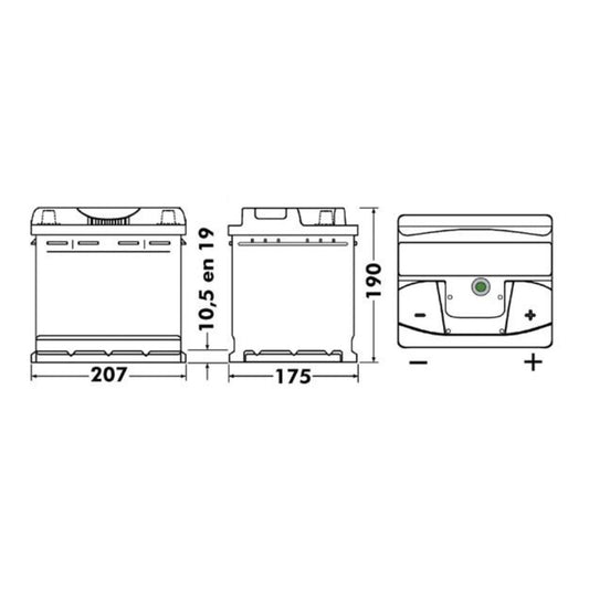 Batteria Exide Excell EB500 50Ah 12V