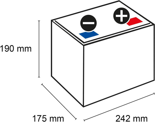 Batteria Exide Excell EB620 62Ah 12V