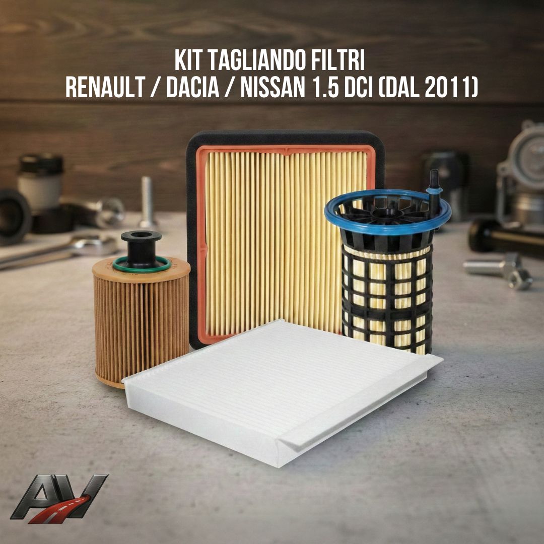 KIT TAGLIANDO FILTRI – RENAULT / DACIA / NISSAN 1.5 DCI (DAL 2011)