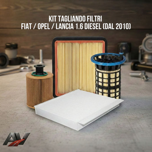 KIT TAGLIANDO FILTRI – FIAT / OPEL / LANCIA 1.6 DIESEL (DAL 2010)