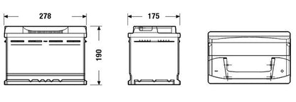 Batteria Exide Excell EB740 74Ah 12V