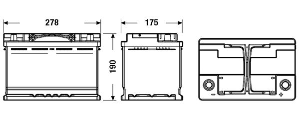 Batteria Exide EL700 EFB 70Ah 12V Start&Stop