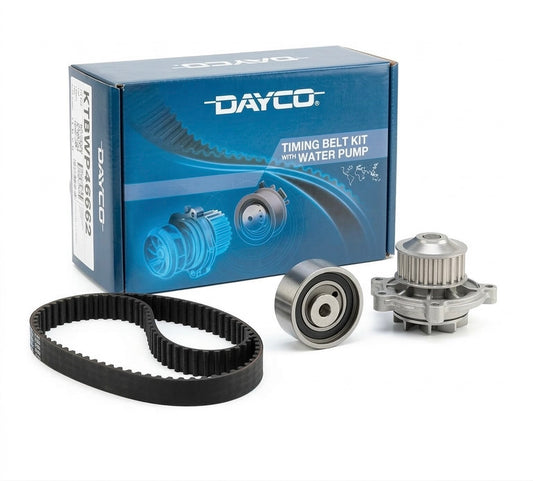 Kit Distribuzione Completo + Pompa Acqua DAYCO per Motori 1.2 Fire (Fiat, Lancia, Ford)
