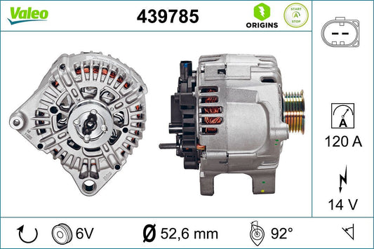 Alternatore Originale VALEO 439785 | Smart 451 1.0 mhd